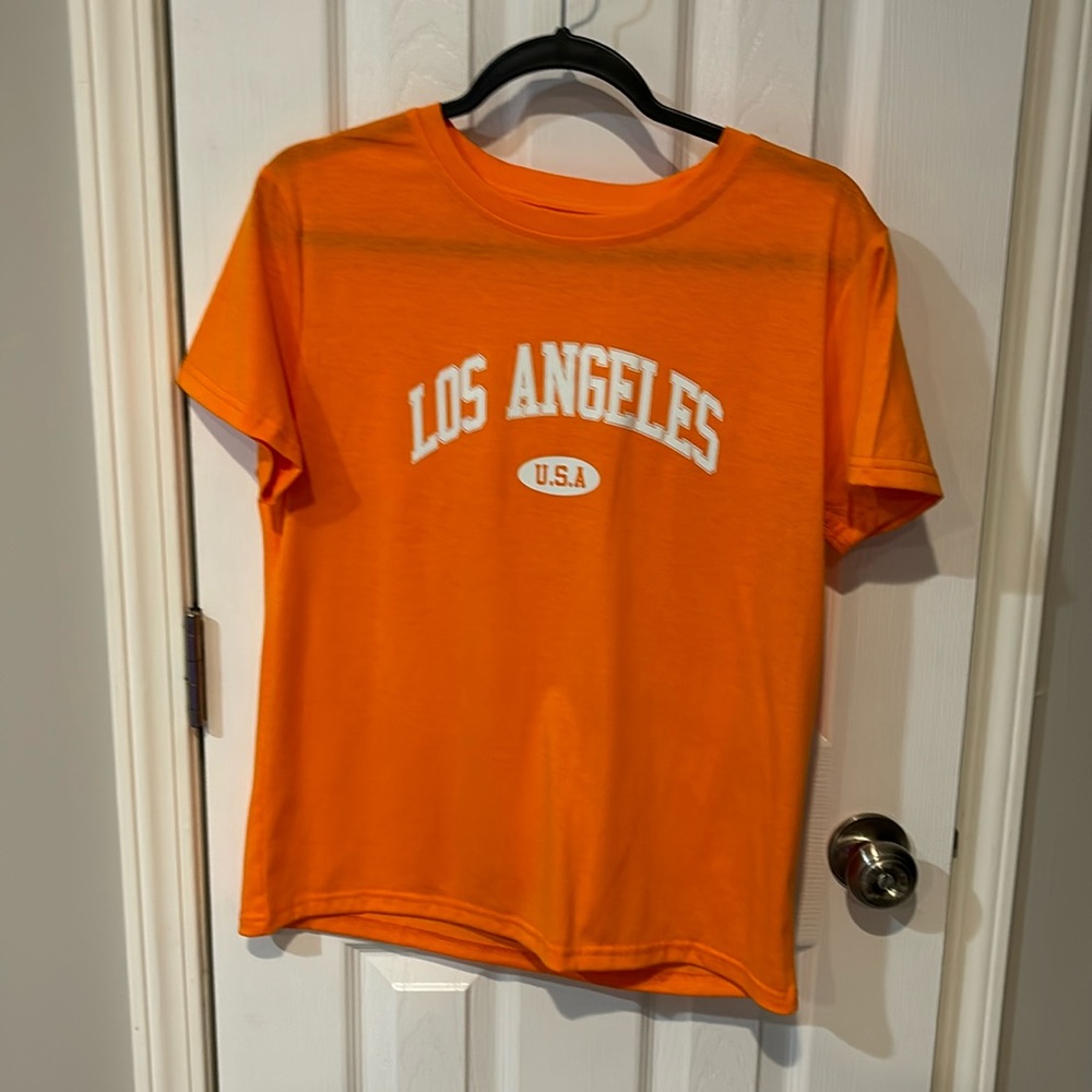 Never Worn Neon Orange LA Tee